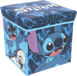 Cozy Noxxiez Stitch sulankstoma daiktadėžė ir pufas