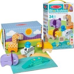 Medinė safari gyvūnėlių konstravimo dėlionė, 34 dalys MELISSA & DOUG