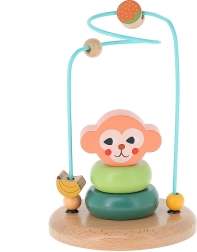 Colorful Wooden Motor Skills Maze with Monkey