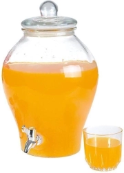 Stiklinis gėrimų dozatorius su čiaupeliu 6,5 l