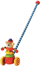 Medinis tempiamas meškiukas su siūbuojančiu judesiu