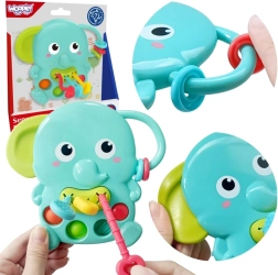 Woopie Baby sensorinis kramtukas drambliukas Montessori 4 viename