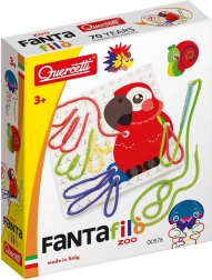 Quercetti Fantafilò Zoo – vaikams skirta vėrimo ir „siuvinėjimo“ be adatos rinkinys