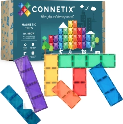 Magnetinės statybinės plytelės CONNETIX Rainbow Rectangle Pack – 18 dalių