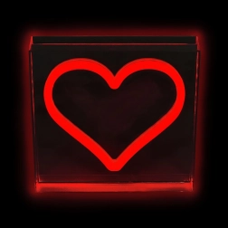 LED neoninė širdelės lempa raudona 2Kids Toys
