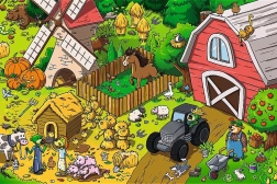 Trefliki on the Farm Puzzle 60 pieces