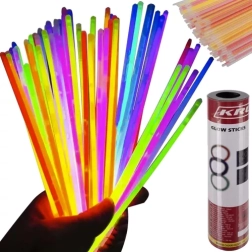 Fluorescencinės šviečiančios lazdelės apyrankėms 100 vnt. + jungtys