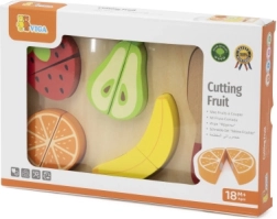 Viga Wooden Colorful Fruit Cutting Set