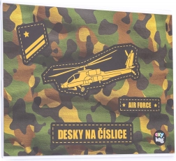 Aplankas skaičiams su sraigtasparnio motyvu