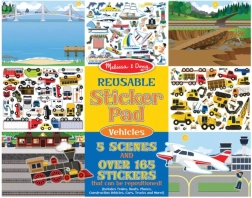 Melissa & Doug – daugkartinio naudojimo lipdukai Transporto priemonės