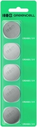 Greencell CR2430 3V button batteries, set of 5 pcs
