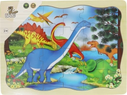 Babu medinė dėlionė „Dinozaurai“ – 24 detalės