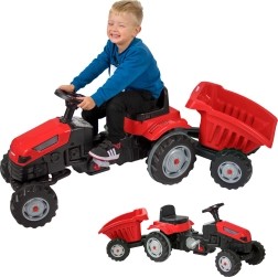 Pedalinis traktorius Farmer GoTrac Maxi su priekaba – tylūs ratai