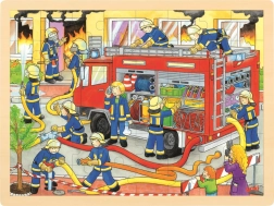 GOKI medinės dėlionės gaisrininkai – kova su ugnimi, 48 dalys