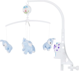 Musical Hanging Mobile Blue Bunnies CHIPOLINO