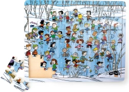 Medinė dėlionė „Snoopy“ žiemą