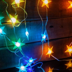 Išmanioji RGB LED girlianda su žvaigždutėmis, USB, 5 m, Bluetooth