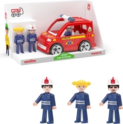 Žaisliukas MultiGO Trio ugniagesiai – figūrėlės su ugniagesių automobiliu