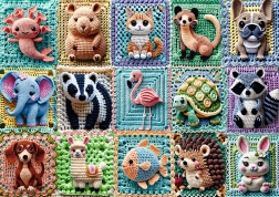 Trefl dėlionė Premium Plus nertos gyvūnėliai 1000 dalių