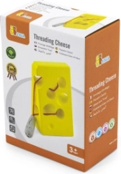 Sūrio vėrimo žaislas su pelyte – edukacinis žaislas vaikams 3+