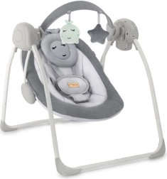 Elektrinis supamasis gultukas su melodijomis MOMI Liss – pilkas