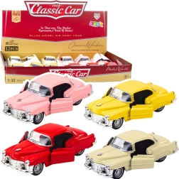 Metalinis retro automobiliukas 1:32 su pull-back (atitraukimo) pavara ir atidaromomis durelėmis