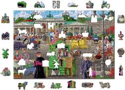 Wooden Puzzle with Figures - Paris Square in Berlin