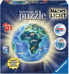 Ravensburger 3D šviečiantis puzzleball Naktinis gaublys 72 dalys