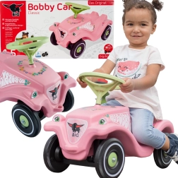 Paspiriamas automobilis BIG Bobby Car Classic Flower, rožinis
