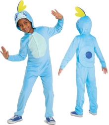 Vaikiškas kostiumas POKEMON Sobble kigurumi, mėlynas onesie 126–136 cm (7–8 m.)