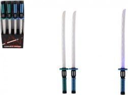 Šviečiantis plastikinis samurajų kardas 73 cm