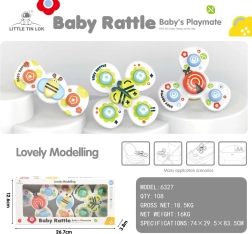 Set of 3 Baby Spinners 3-in-1 Ladybug, Butterfly, Bee with Suction Cups