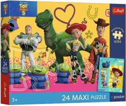 Maxi Puzzle Premium Plus for Kids Toy Story – Toys and Friends, 24 Pieces
