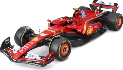 Formulės 1 automobilio modelis Ferrari SF-24 1:18 su lenktynininku Carlosu Sainzu, Bburago