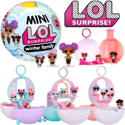 Mini L.O.L. Surprise žiemos šeimynėlė – sniego rutulys su lėlytėmis, 2 serija