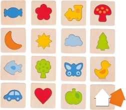 Lytėjimo žaidimas Atpažink formas rėmelyje