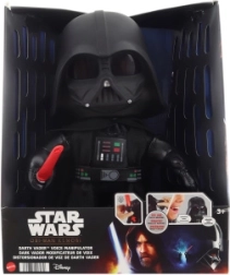 Star Wars pliušinis Darth Vader su šviečiančiu kardu ir balso keitikliu 27 cm
