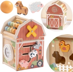 Medinė veiklos fermelė su skaitliukais ir rūšiuokliu TOOKY TOY
