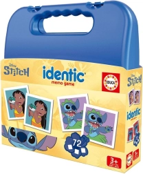 EDUCA atminties žaidimas (Pexeso) lagaminėlis „Stitch“ 72 kortelės