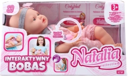Interaktyvus lėlytė kūdikis NATALIA 41 cm su garsais ir užsimerkančiomis akimis