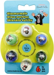 Stiklinių rutuliukų rinkinys „Kurmis“ (mix) – 6 vnt.