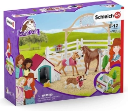 Schleich Horse Club svečiuojantys arkliai su kalyte Ruby – rinkinys su aptvaru ir būda
