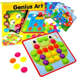 Kūrybinė mozaika su spalvotais kaištukais vaikams