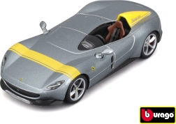 Metalinio automobilio modelis 1:43 BBURAGO Ferrari Monza SP1 sidabrinė/geltona
