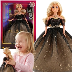 Woopie Royal Lily Doll in Black and Gold Dress 30 cm