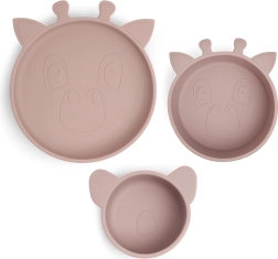 Nuuroo Benni silicone dining set woodrose