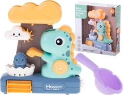 Vaikiškas vonios žaislas su dinozaurais ir vandens rateliu