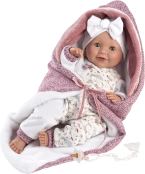 Llorens New Born mirksinti realistinė lėlytė su garsais 42 cm