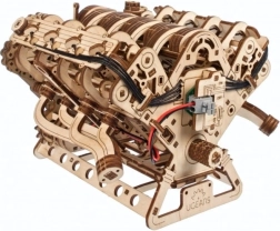 Ugears 3D medinės mechaninės dėlionės V8 variklis