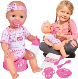Simba New Born Baby funkcinė lėlė 43 cm su naktipuodžiu ir priedais